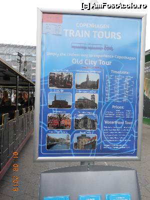 P17 [AUG-2013] Copenhaga - Traseul, orarul şi tarifele pentru trenuleţul turistic. 