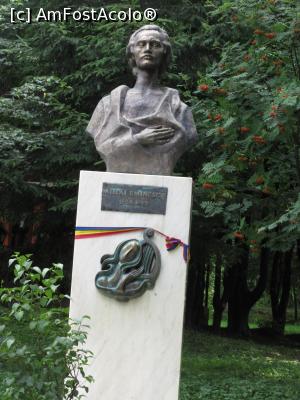 P01 [JUL-2018] Statuia lui Mihail Eminescu în parcul cu veveriţe din Vatra Dornei