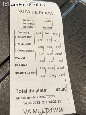 P20 [JUN-2022] Restaurant Agapi Mamaia - notă de plată