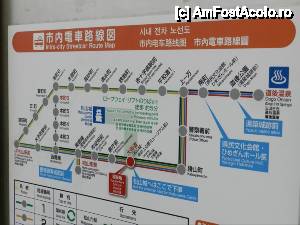 [P04] Harta tramvaielor din Matsuyama. liniile de tramvai sunt pe culori. Trebuie de coborat la statia Okaido, pentru a vizita Castelul Matsuyama. Nu e complicat.  » foto by TraianS
 - 
<span class="allrVoted glyphicon glyphicon-heart hidden" id="av420996"></span>
<a class="m-l-10 hidden" id="sv420996" onclick="voting_Foto_DelVot(,420996,14162)" role="button">șterge vot <span class="glyphicon glyphicon-remove"></span></a>
<a id="v9420996" class=" c-red"  onclick="voting_Foto_SetVot(420996)" role="button"><span class="glyphicon glyphicon-heart-empty"></span> <b>LIKE</b> = Votează poza</a> <img class="hidden"  id="f420996W9" src="/imagini/loader.gif" border="0" /><span class="AjErrMes hidden" id="e420996ErM"></span>