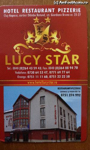 [P09] Lucy Star Hotel, Cluj-Napoca, str. Giordano Bruno, nr. 25-27; cartea de vizitã a hotelului.  » foto by creivean
 - 
<span class="allrVoted glyphicon glyphicon-heart hidden" id="av525033"></span>
<a class="m-l-10 hidden" id="sv525033" onclick="voting_Foto_DelVot(,525033,16787)" role="button">șterge vot <span class="glyphicon glyphicon-remove"></span></a>
<a id="v9525033" class=" c-red"  onclick="voting_Foto_SetVot(525033)" role="button"><span class="glyphicon glyphicon-heart-empty"></span> <b>LIKE</b> = Votează poza</a> <img class="hidden"  id="f525033W9" src="/imagini/loader.gif" border="0" /><span class="AjErrMes hidden" id="e525033ErM"></span>