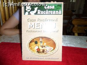 [P10] Meniul restaurantului Casa Rucăreană.  » foto by Safta Radu
 - 
<span class="allrVoted glyphicon glyphicon-heart hidden" id="av890111"></span>
<a class="m-l-10 hidden" id="sv890111" onclick="voting_Foto_DelVot(,890111,20811)" role="button">șterge vot <span class="glyphicon glyphicon-remove"></span></a>
<a id="v9890111" class=" c-red"  onclick="voting_Foto_SetVot(890111)" role="button"><span class="glyphicon glyphicon-heart-empty"></span> <b>LIKE</b> = Votează poza</a> <img class="hidden"  id="f890111W9" src="/imagini/loader.gif" border="0" /><span class="AjErrMes hidden" id="e890111ErM"></span>