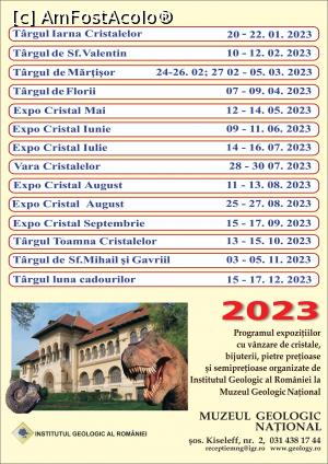 [P01] Programul de evenimente pe anul 2023 la Muzeul Geologic » foto by Michi
 - 
<span class="allrVoted glyphicon glyphicon-heart hidden" id="av1349348"></span>
<a class="m-l-10 hidden" id="sv1349348" onclick="voting_Foto_DelVot(,1349348,21662)" role="button">șterge vot <span class="glyphicon glyphicon-remove"></span></a>
<a id="v91349348" class=" c-red"  onclick="voting_Foto_SetVot(1349348)" role="button"><span class="glyphicon glyphicon-heart-empty"></span> <b>LIKE</b> = Votează poza</a> <img class="hidden"  id="f1349348W9" src="/imagini/loader.gif" border="0" /><span class="AjErrMes hidden" id="e1349348ErM"></span>