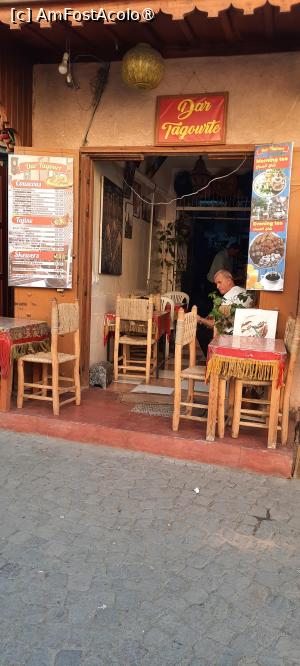 [P19] Marrakesh, Restaurant Dar (Casa) Tagourte fost Les Arômes d'anir (Aromele luminii), Mesele din fața lui » foto by mprofeanu
 - 
<span class="allrVoted glyphicon glyphicon-heart hidden" id="av1474123"></span>
<a class="m-l-10 hidden" id="sv1474123" onclick="voting_Foto_DelVot(,1474123,24941)" role="button">șterge vot <span class="glyphicon glyphicon-remove"></span></a>
<a id="v91474123" class=" c-red"  onclick="voting_Foto_SetVot(1474123)" role="button"><span class="glyphicon glyphicon-heart-empty"></span> <b>LIKE</b> = Votează poza</a> <img class="hidden"  id="f1474123W9" src="/imagini/loader.gif" border="0" /><span class="AjErrMes hidden" id="e1474123ErM"></span>