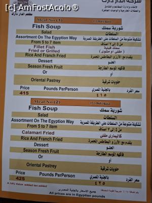 [P25] Giza, Egipt, Restaurantul El Dar Darak, Meniurile 1 și 2 » foto by mprofeanu
 - 
<span class="allrVoted glyphicon glyphicon-heart hidden" id="av1520288"></span>
<a class="m-l-10 hidden" id="sv1520288" onclick="voting_Foto_DelVot(,1520288,29273)" role="button">șterge vot <span class="glyphicon glyphicon-remove"></span></a>
<a id="v91520288" class=" c-red"  onclick="voting_Foto_SetVot(1520288)" role="button"><span class="glyphicon glyphicon-heart-empty"></span> <b>LIKE</b> = Votează poza</a> <img class="hidden"  id="f1520288W9" src="/imagini/loader.gif" border="0" /><span class="AjErrMes hidden" id="e1520288ErM"></span>